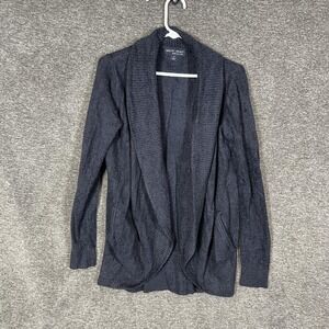 Barefoot Dreams Sweater Womens Medium Blue Bamboo Chic Lite Cardigan Style 452